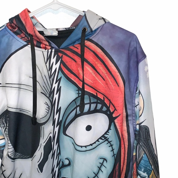 Nightmare Before Christmas All Over Print Hoodie L - Picture 4 of 4